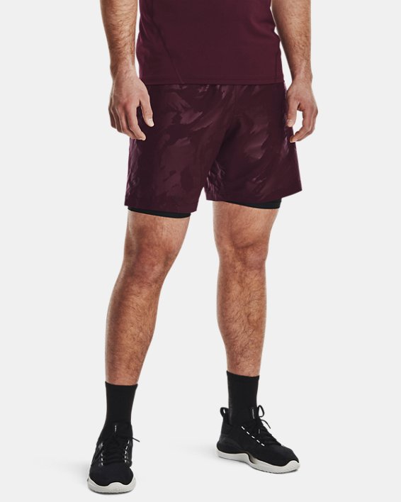 Men's UA Tech™ Woven Emboss Shorts, Maroon, pdpMainDesktop image number 0